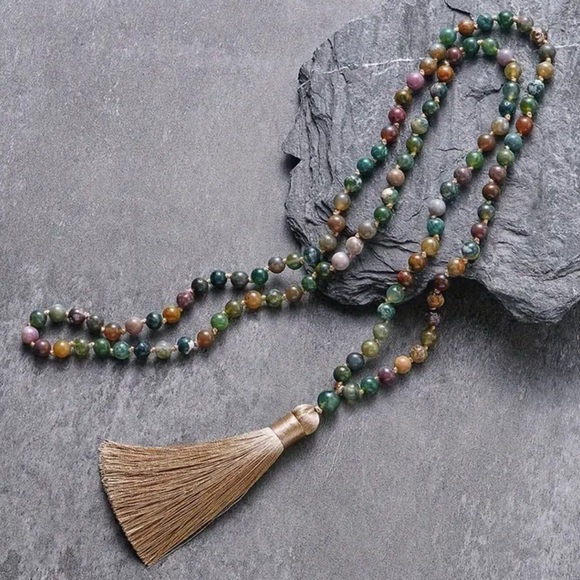 Indian Agate Mala - Picture 6 of 6